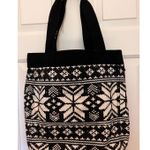 Aeropostale  Tote‎ Bag with Silver White Pom Pom's 12" Tall x 16" Wide Photo 1