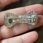 Boutique Silver Rhinestone Bow Hair Accessory Photo 1