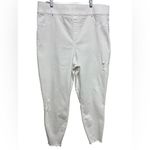 Spanx Anthropologie Distressed Frayed Hem Ankle Skinny Jeans, White Size 3X Photo 5