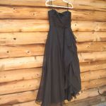 Theia Teresa Draped Gown Black Size 6 Photo 3