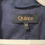 Quince Navy 100% European Linen Structured Blazer size XS Blue Photo 4