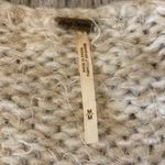 Free People  Linus fuzzy striped sweater in natural M Photo 4