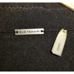 Elie Tahari  Cardigan Sweater Zipper Black Blue Tweed Boucle‎ Wool Blend S Photo 5