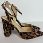 Jessica Simpson Leopard Print JS Nazela Ankle Strap Chunky Heels Women Size 8.5 Photo 0