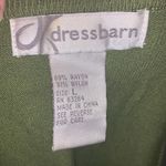 Dress Barn green rayon nylon button down cardigan sweater with rose Photo 5