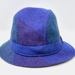 Acoca Collection Ireland Wool Plaid Hat 7.5"‎ Purple Photo 0