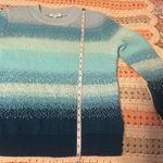 Candace Cameron Bure Teal Ombre Women's Sweater Blue Photo 8