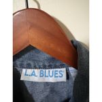 L.A. Blues Vintage  Womens Size Large Jean Vest Jacket Cowboy Western Pockets Photo 3