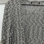 Black & White Knit Button Front Duster Cardigan Long Length Photo 1