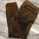Free People  Chocolate Brown Pants with White Dots 29 Photo 7