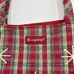 Longaberger  2009 Tote Snowflake/Holiday Plaid Fabric 9" x 9.5" Double Handle Photo 2