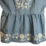 Harper  Heritage Francesca’s Blue White Embroidered Baby Doll Tank Size Small NWT Photo 2