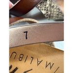 Blowfish Malibu Brown Bronze Vegan‎ Leather Ankle Strap Thong Sandals Size 7 Photo 2