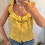 Free People Yellow Ruffle Top Photo 0
