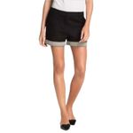 Kate Spade  NY Black Linen White Geometric Embroidered Lining Shorts sz US 2 NEW Photo 2