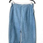 J.Crew Blue Denim Midi Pencil Skirt Size 28 Photo 0