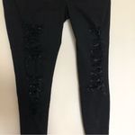 frame denim Frame Le Skinny De Jeanne Jeans Black Distressed Film Noir 25 Photo 1