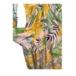 HYFVE  Pink Green Tropical Long‎ Sleeve Attached Romper Maxi Dress  Size S Photo 6