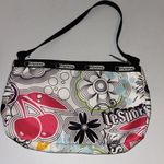 LeSportsac MINI SHOULDER BAG WHITE BLACK RED BLUE COLORS CHERRY FLORAL DESIGN Photo 0