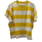 Everlane  The Organic Cotton Box-Cut Tee Shirt in Yellow Stripe Sz‎ XXXL NEW Photo 0