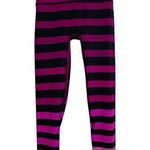 K Deer Leggings XS Pink Laura Stripe Signature Capri Black Pilates Yoga Stretch Photo 0