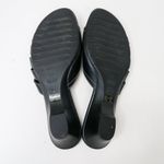 Montego Bay Club Vintage Y2K Black Leather Sandals Photo 8