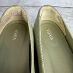 Vivaia Shoes Womens Size 9 Green Beige Knit Ballet Flats Bow Slip On Comfort Photo 3