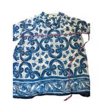 Tuckernuck  Tnuck Beach Capri Blue Majolica Tile Bondi Coverup XL V Neck Photo 8