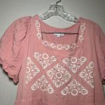 Baltic Born  Cambridge Embroidered Midi Dress Rose Tiered Square Neck Womens XL Photo 1