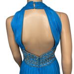 Mike Benet Formals turquoise blue Evening Gown size 12 Vintage Long Halter New Photo 3