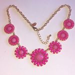 Charming Charlie Elegant Pink Floral Boho Statement Necklace Photo 0