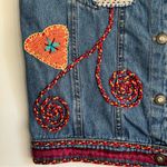 New Direction New Directions Women’s Boho Indie Embroidered Embellished‎ Denim Vest Size M Photo 2