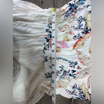 Free People Free People Ivory Floral One Shoulder Jumpsuit Size Xs Photo 6