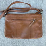 Lucky Brand Leather Cognac Brown Crossbody Purse Bag Photo 1