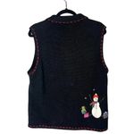 Reference Point Vintage  Women’s Winter Holiday Zip Up Sweater Vest Size Large Photo 5
