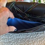 Lug Huddle Black Quilted Front Clutch/Tote Bag with Multicolor Rainbow Stitching Photo 2