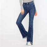 KanCan Brooklyn High Rise Bootcut Jeans Size 7/27 Raw Hem Dark Wash KC5224D Blue Photo 5