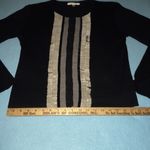 CAbi Broadway tuxedo cardigan fringe sweater cashmere cotton blend NEW size M Photo 5