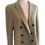 Know One Cares | Double Breasted Padded Shoulder Blazer in Sage Size Small Photo 2