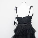Betsy and Adam Gigi Long Ruffle Mesh Dress Photo 9