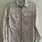 Michael Kors  Womens Long Sleeve Zip Front Shirt sz 2 Photo 0