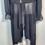 Simply Noelle Black Chiffon and Knit Zip-Up Jacket NWT Size Small/Medium Photo 3