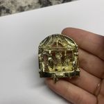 Signed AJC Costume Brooch Pin Gold Tone Photo 7