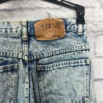Vintage Gitano Express Acid Wash Jeans Ankle Zip Bows Size 7/8 Juniors Tapered Blue Photo 4