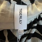 Tigerlily  Zoya Black White Zebra Print Tie Strap Maxi Dress Size 8 Photo 11