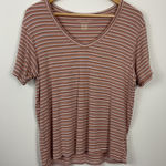 American Eagle Soft & Sexy Striped V Neck Short Sleeve T Shirt Top Women's XS Photo 0