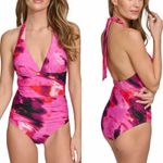 DKNY Tie-Back Halter-Style One-Piece Swimsuit Size Small Photo 8