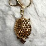 Cute Animal Owl Rhinestone Crystal Owl Keychain Fashion Charm Bag Charm Black Photo 1
