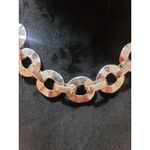 Womens Silver Link Circle Chain Necklace With Lobster Claw Lock Jewelry Photo 2