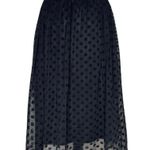 Bobeau Women's Polka Dots Double-Layered Midi Mesh Tulle Skirt Modest Goth S Photo 1